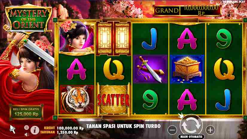 Tampilan Dasar Slot Game Mystery of the Orient